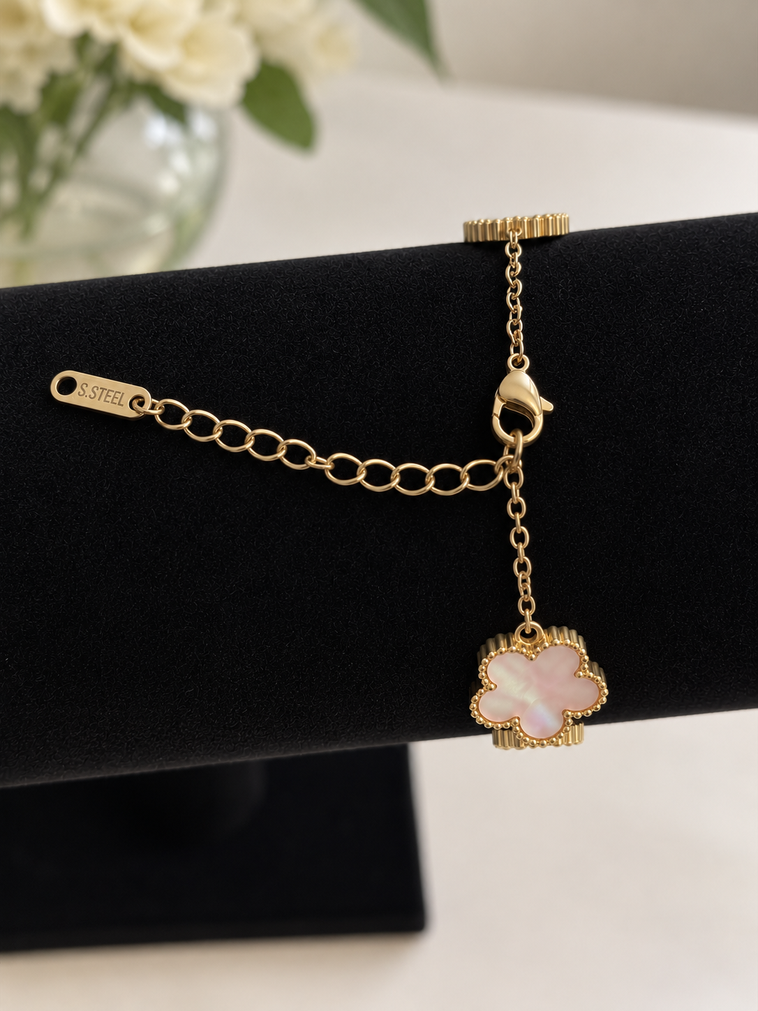 Clover Flower Stainless Steel Bracelet – 6 Colors
