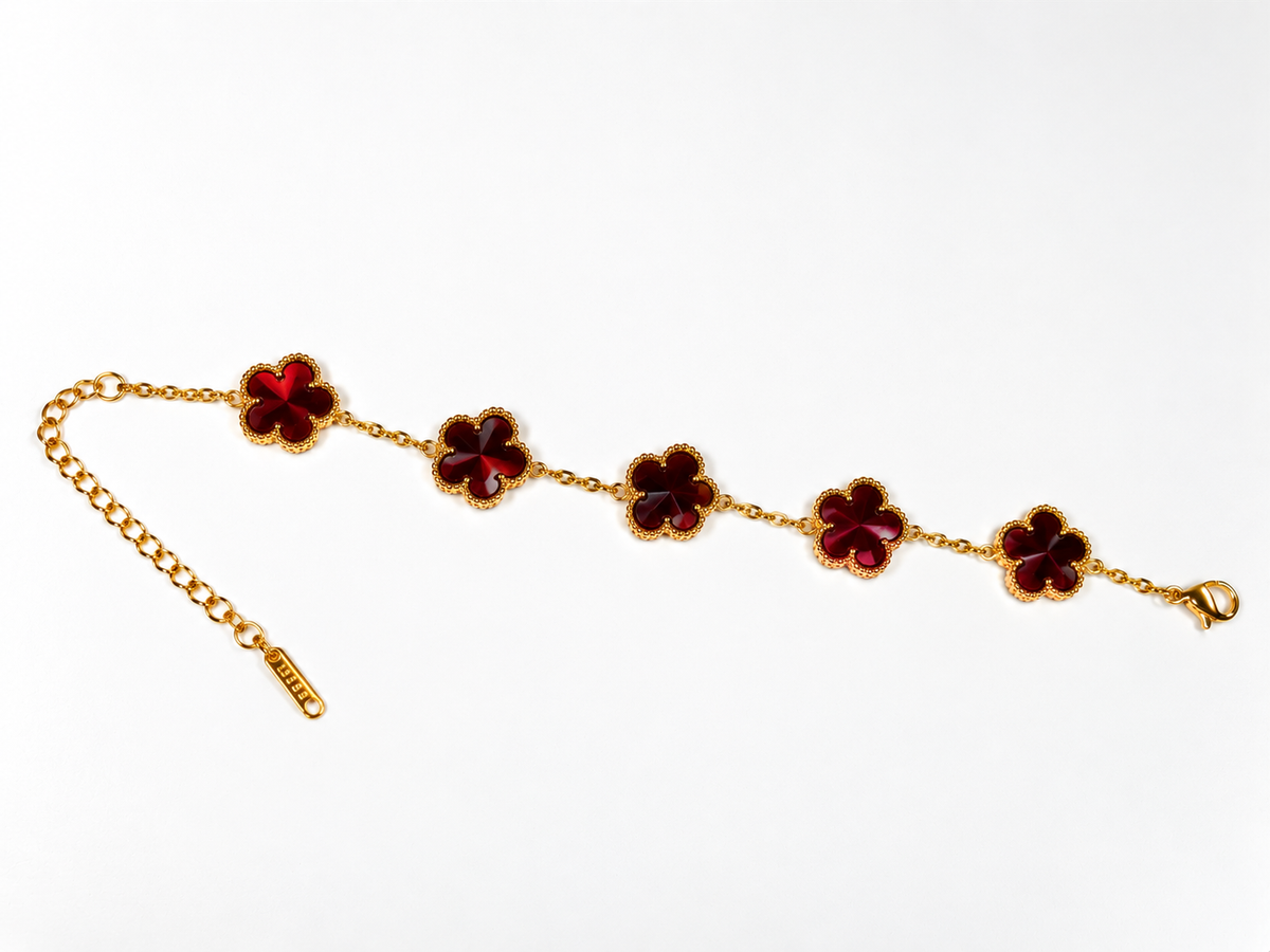 Clover Flower Stainless Steel Bracelet – 6 Colors